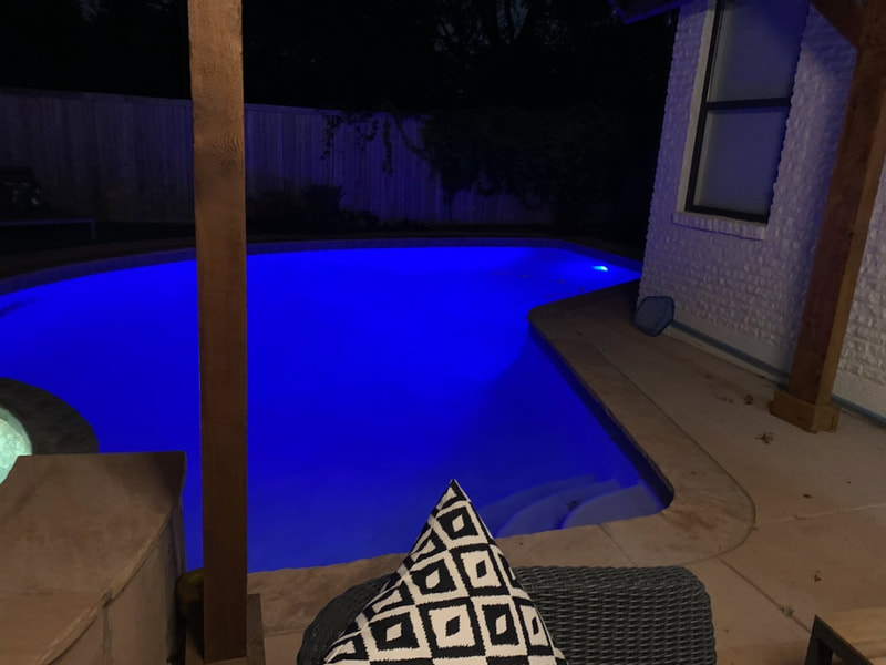 Pool LED light multicolor or single white available for purchase and installation