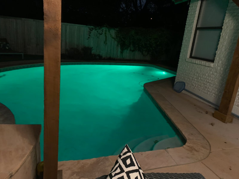 Pool LED light multicolor or single white available for purchase and installation
